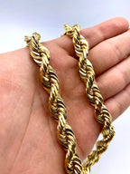14K Solid Gold Rope Chain 10mm 26 in - additional product view 4