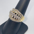 10K Gold Diamond Baguette Crown Ring - additional product view 6