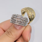 10K Gold Pave Row Diamond Ring - additional product view 4