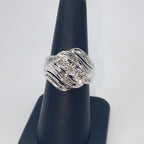 10K Gold Diamond Ring Ribbon Baguette Ring - additional product view 4