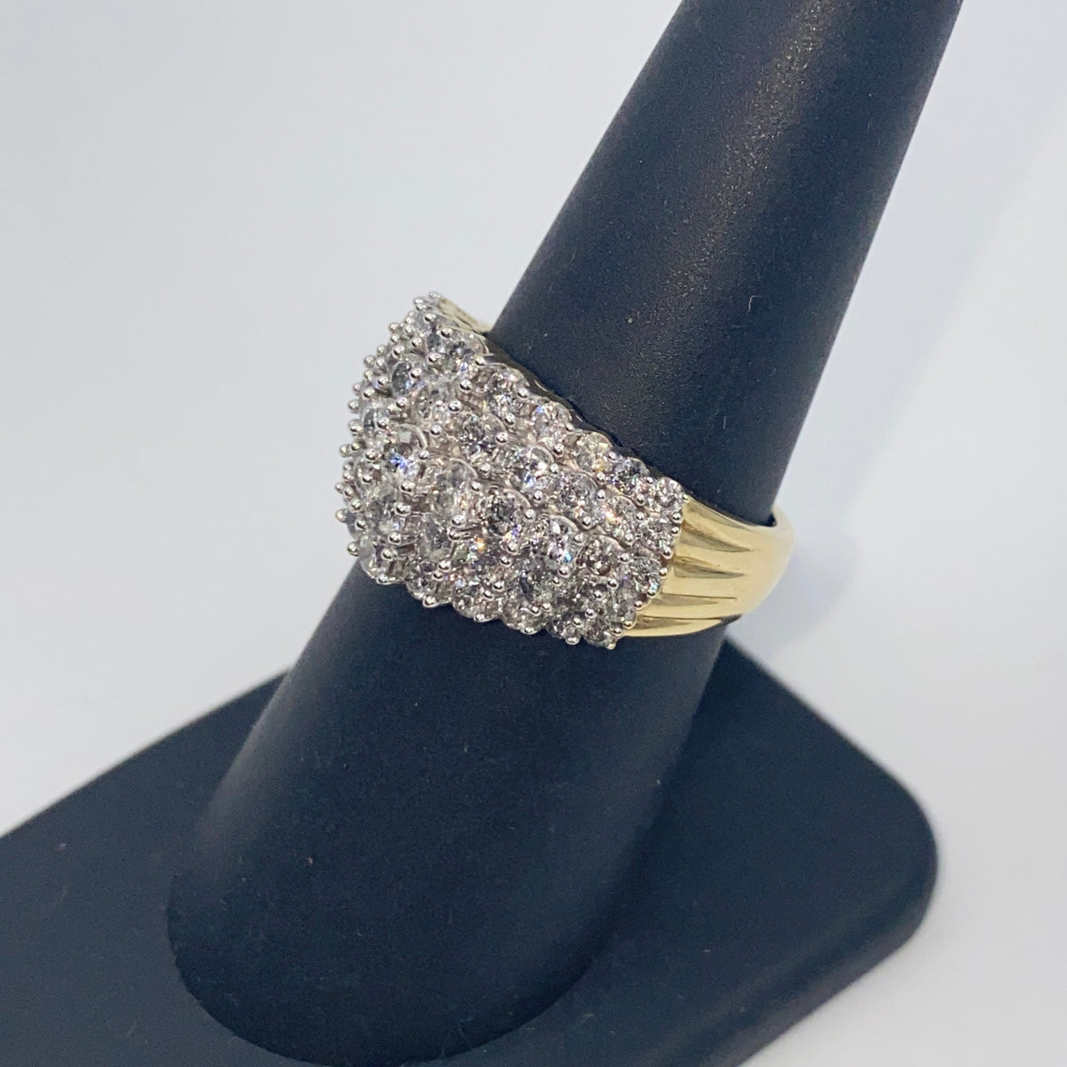 10K Gold Cluster Diamond Ring - additional product view 5