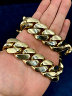 14K Solid Gold Cuban Chain 25M 32I - additional product view 4