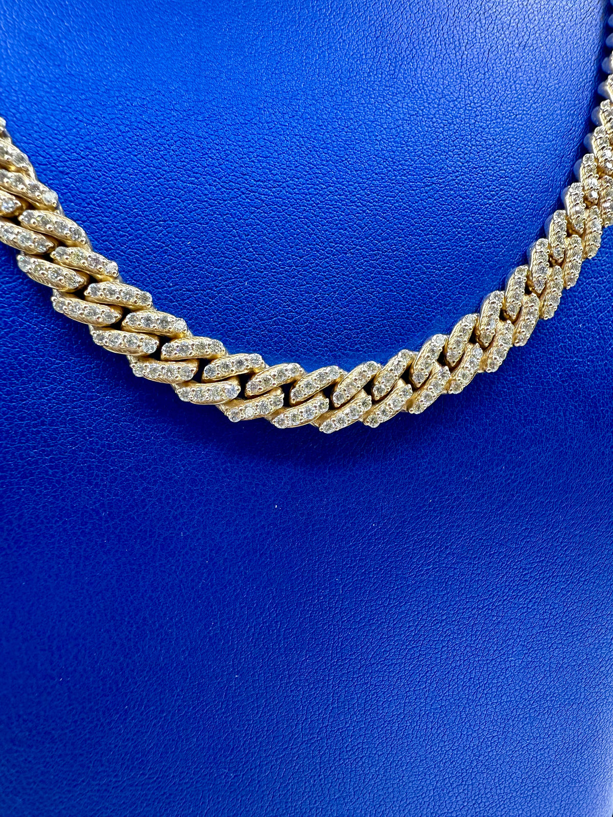 14K Gold 7.8M DIAMOND CUBAN LINK CHAIN - additional product view 5