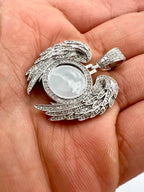 10K Gold Angel Wing Photo Diamond Pendant - additional product view 6
