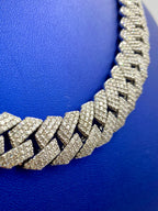 14K White Gold Jumbo Diamond Cuban Chain 15.7mm - additional product view 5