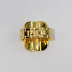 10K Gold Rectangle Photo Pendant Diamond Baguette Watch Band Ring - additional product view 6
