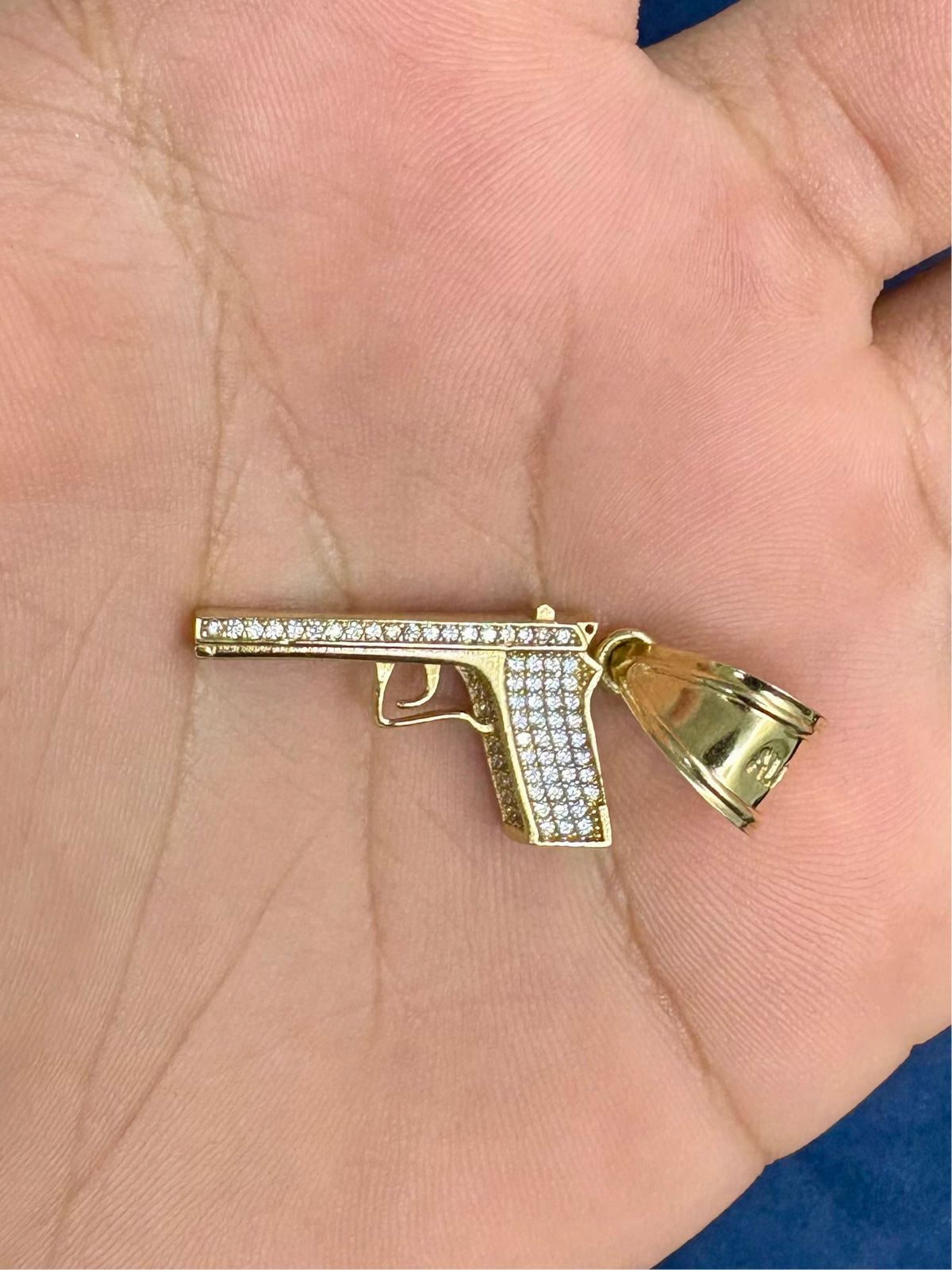 10K Gold Gun Pendant - additional product view 2