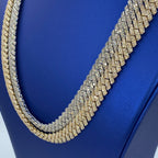 10K Gold 10.5mm Cuban Link Diamond Chain 22 in - additional product view 6