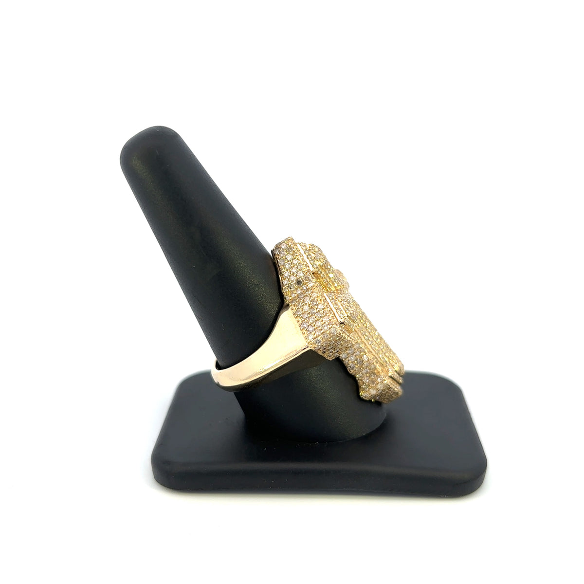 10K Gold Diamond Layered Cross Ring - additional product view 5