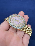 36mm Rolex Datejust Diamond Dial Pink Pearl Face Watch - additional product view 6