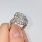 10K Gold Pear Diamond Baguette Jumbo Ring - additional product view 3