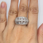 10K Gold Flower Tiara Diamond Engagement Ring - additional product view 2