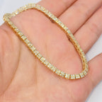 10K Gold 3.3mm Square Diamond Tennis Chain 20 in - additional product view 7