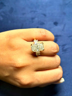 14K Gold Beautiful Radiant Cut Diamond Engagement Ring - additional product view 2