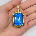 14K Gold Jewel of the Sea Aquamarine Pendant - additional product view 3