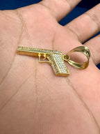 10K Gold Gun Pendant - additional product view 3
