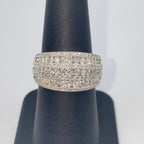 10K Gold Row Diamond Pave Ring Band - additional product view 5