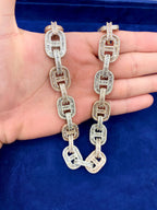 14K Gold Gucci Link Diamond Chain - additional product view 4