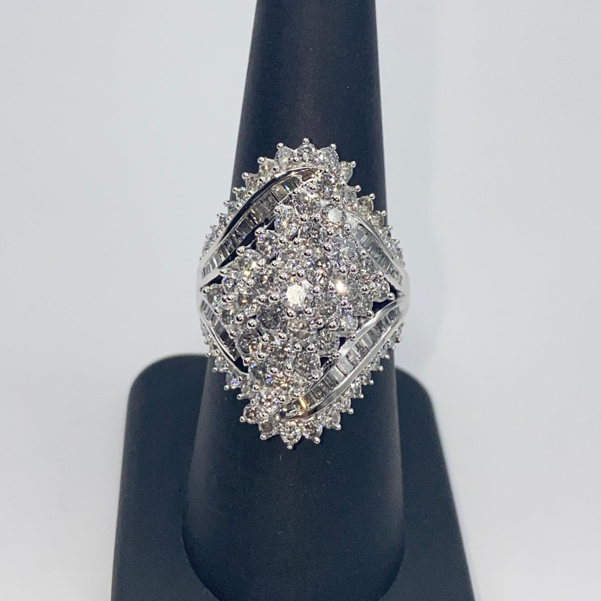 10K Gold Crown Diamond Baguette Ring - additional product view 5