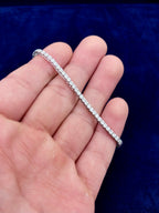 10K Gold 2mm Diamond Dream Bracelet in white gold - close-up product photo