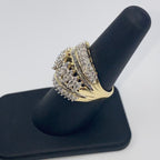 10K Gold Cluster Diamond Baguette Ring - additional product view 6