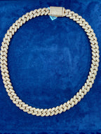 14K Rose Gold Jumbo Baguette Diamond Cuban Chain 14.2mm - additional product view 2