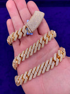 14K Gold Jumbo Diamond Cuban Link Chain 14.8mm - additional product view 5
