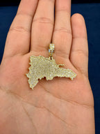 14K Gold Dominican Republic Diamond Pendant - additional product view 6