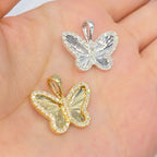 14K Gold Soft Butterfly Shine Diamond Pendant - additional product view 3
