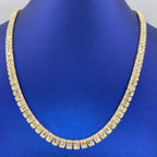 10K Gold 6.3mm Rectangle Diamond Baguette Tennis Chain 20 in - additional product view 2