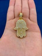 14K Gold Royal Hamsa Diamond Pendant - additional product view 3