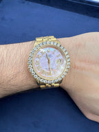 36mm Rolex Datejust Diamond Dial Pink Pearl Face Watch - additional product view 5