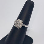 10K Gold Flower Elegant Diamond Engagement Ring - additional product view 5