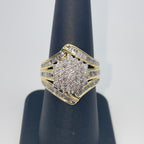 10K Gold Flower Ribbon Diamond Baguette Ring - additional product view 5