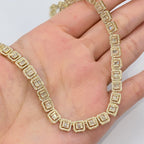 10K Gold 6mm Square Diamond Baguette Tennis Chain 18 in - additional product view 3