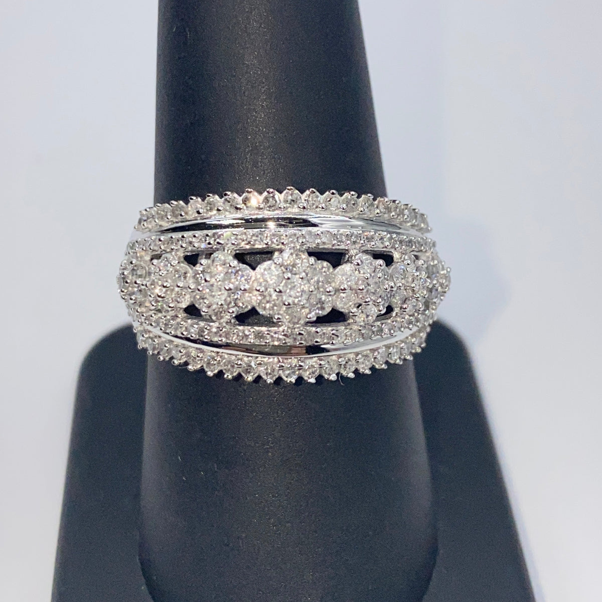 10K Gold Flower Tiara Diamond Engagement Ring - additional product view 5