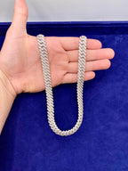14K 11.5mm White Gold Cuban Diamond Chain 22 in - additional product view 4