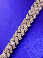 10K 12mm White Gold Diamond Cuban 22 in Chain - additional product view 7