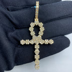 14K Gold Ankh Cross Diamond Pendant - additional product view 8