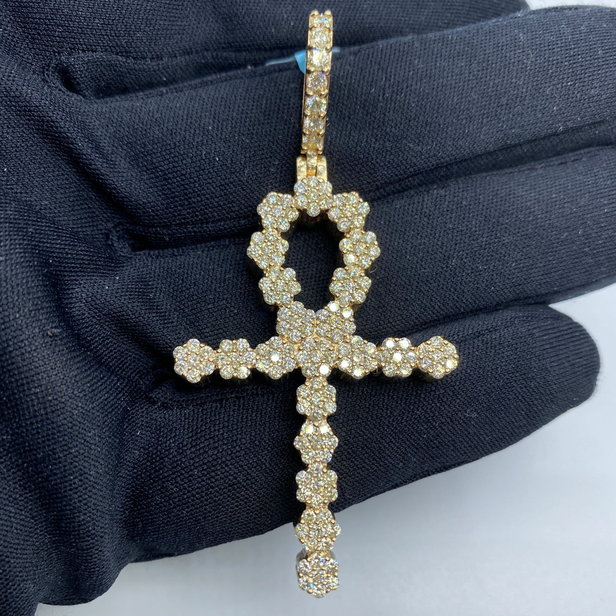 14K Gold Ankh Cross Diamond Pendant - additional product view 8