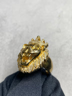10K Gold King Lion Diamond Ring - additional product view 3