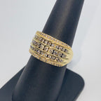 10K Gold Pave Row Diamond Ring - additional product view 6