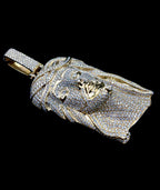 10K Gold Jumbo Iced Out Jesus Head Diamond Pendant - additional product view 3