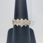 10K Gold Diamond Tiara Two-Tone Engagement Ring - additional product view 5