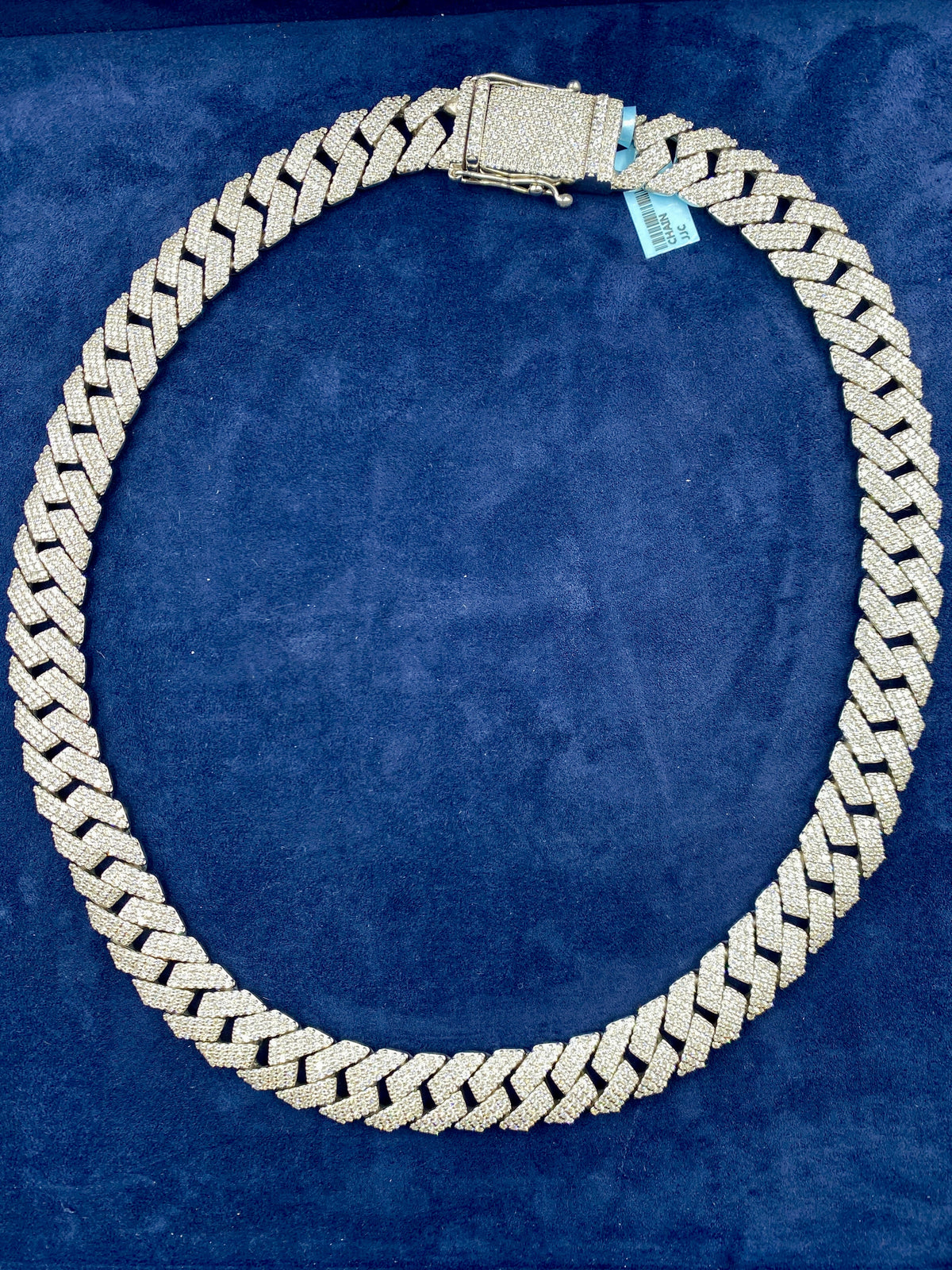 14K White Gold Jumbo Diamond Cuban Chain 15.7mm - additional product view 9