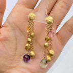 Vintage Margo Bicego Gold Confetti Tassel 18K Earrings - additional product view 2