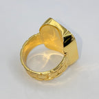 10K Gold Rectangle Photo Pendant Diamond Baguette Watch Band Ring - additional product view 7