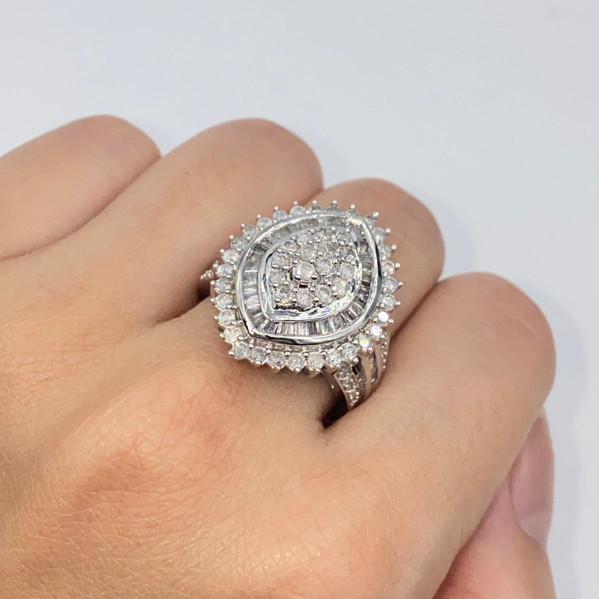 10K Gold Diamond Baguette Ring - additional product view 3