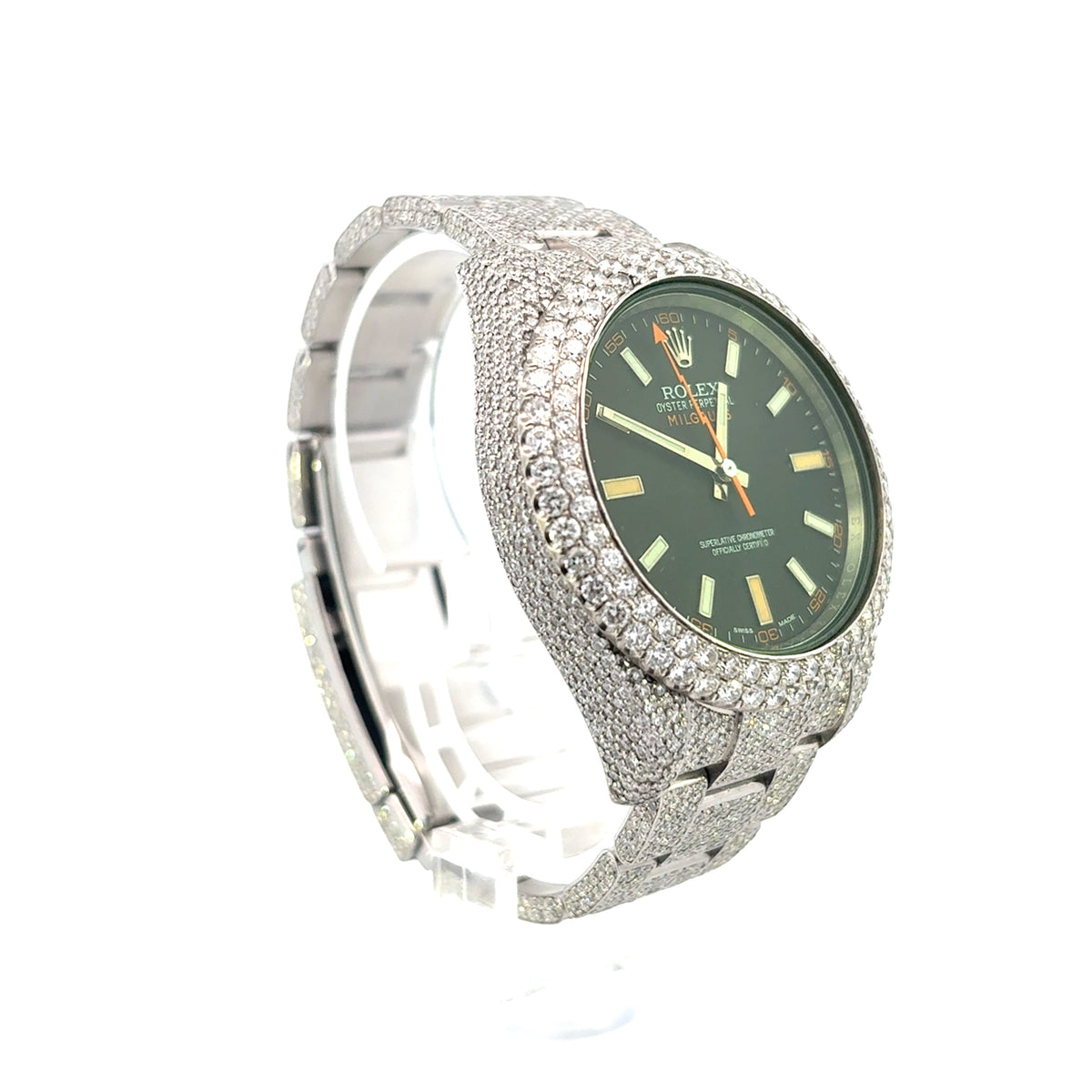 40mm Rolex Milgauss Full Diamond Bust-Down Watch - additional product view 2