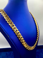 14K Solid Gold Cuban Chain 15mm 24 in - additional product view 3